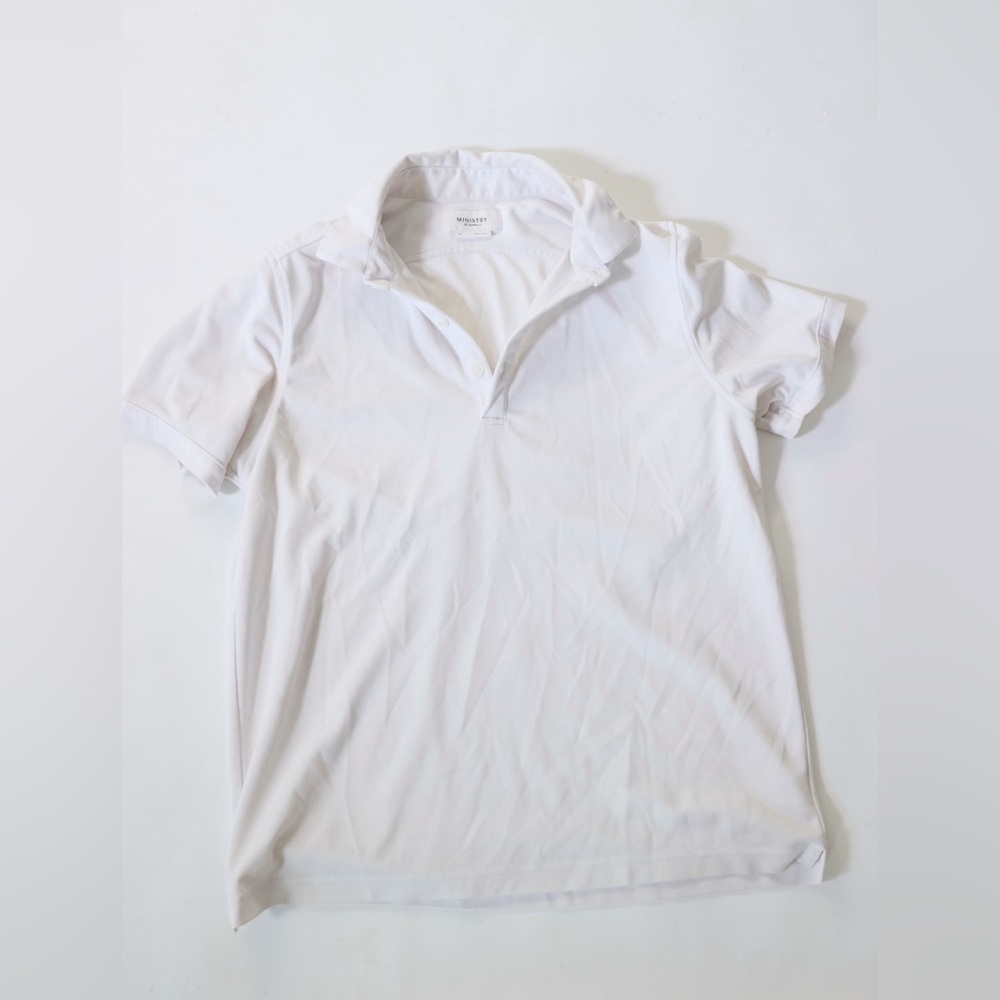Ministry of Supply Crisp White Polo Shirt